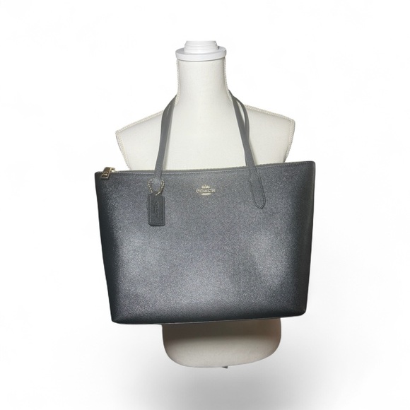Coach City Tote 🖤 Black Pebbled Leather w/ Gold Hardware 👜 - Picture 1 of 6